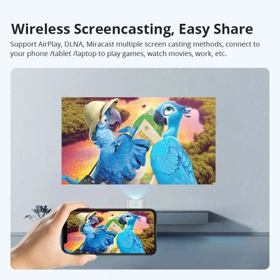 4K Projector Smart Handheld & Portable Projector D071 Touch Pad 100 Inch Max Outdoor Cinema Office Theater Game Projection