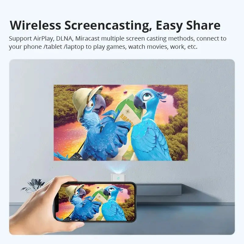 4K Projector Smart Handheld & Portable Projector D071 Touch Pad 100 Inch Max Outdoor Cinema Office Theater Game Projection