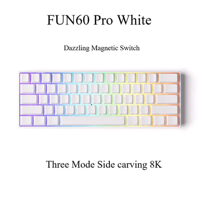 Monsgeek FUN60/FUN60 Pro Magnetic Switch TMR Dual 8K Mechanical Keyboards Return Customized Gaming Keyboard PC E-sports Gifts