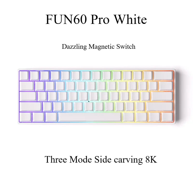 Monsgeek FUN60/FUN60 Pro Magnetic Switch TMR Dual 8K Mechanical Keyboards Return Customized Gaming Keyboard PC E-sports Gifts