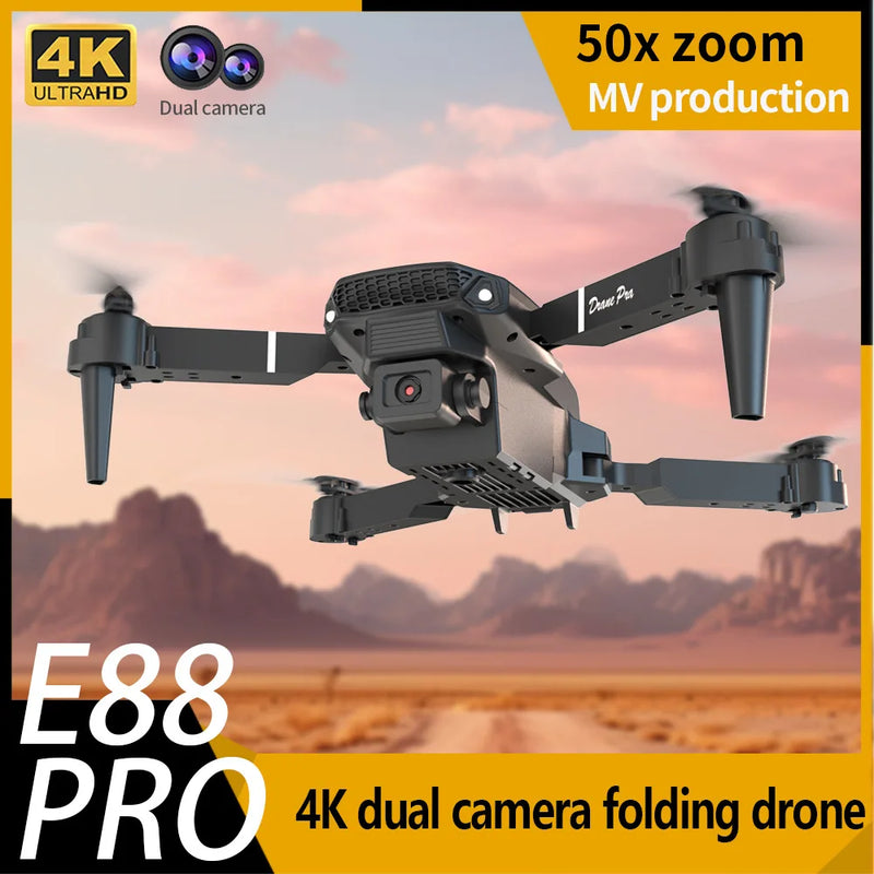 Factory wholesale Cheap E88 Pro Hot Sales 13 Minutes Flying Battery Long Range 4K Dual Camera Portable Small Foldable RC Drone