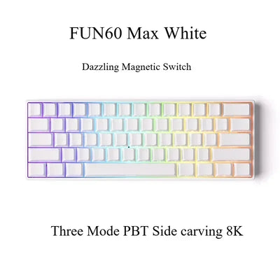 Monsgeek FUN60/FUN60 Pro E-sports Magnetic Switch Gaming Keyboard Dual 8K RT Emergency Stop Customized Mechanical Keyboards Gift
