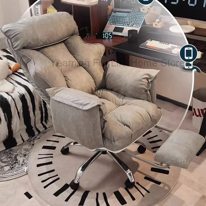 Leather Lazy Gaming Chairs Room Luxury Nordic Relax Recliner Sofa Design Reclining Rocking Chairs Furniture Entrance Hall