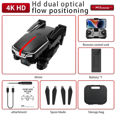 H1 Drone 4K HD Professional Dual Camera Optical Flow Localization Aerial Photography RC Foldable Quadcopter Kid Toy WIFI FPV