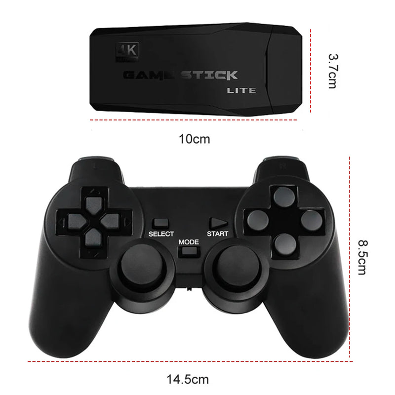 Video Game Sticks M8 Console Gamestick 2.4G Dual Wireless Controller 9 Emulator HD Output 10000+ 64G Retro Game Christmas Gift