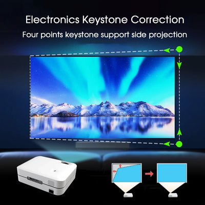 Vivicine K9 8000 Lumens Android 9.0 1080p LED Projector,Dust-proof Optical Engine WIFI Full HD Home Theater Movie Game Projector